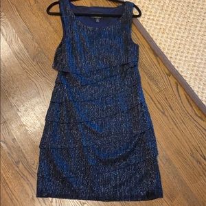 Funny slinky party navy dress.